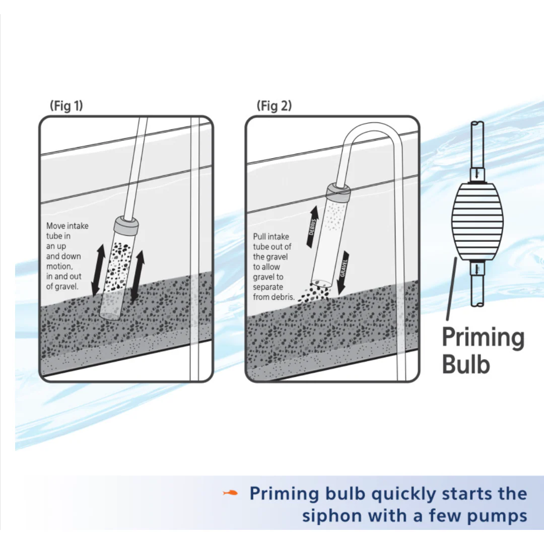 Aqueon Aquarium Siphon Vacuum Gravel Cleaner with Bulb - Image 4